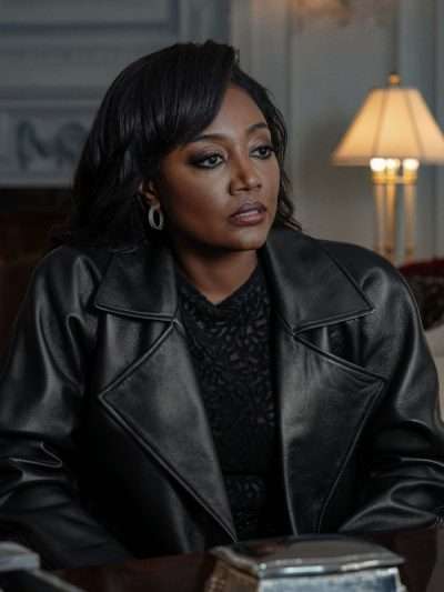 Raquel Thomas Power Book III Raising Kanan S05 Black Leather Coat