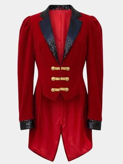 Ringmaster Red Velvet Costume Coat