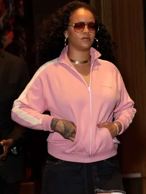 Rihanna Miu Miu Pink Track Jacket