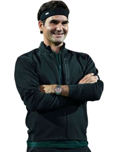 Roger Federer US Open 2026 Black Zip Up Jacket