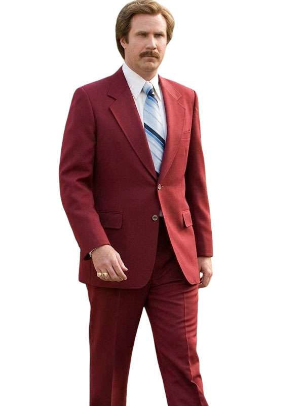 Anchorman Ron Burgundy Costume Suit