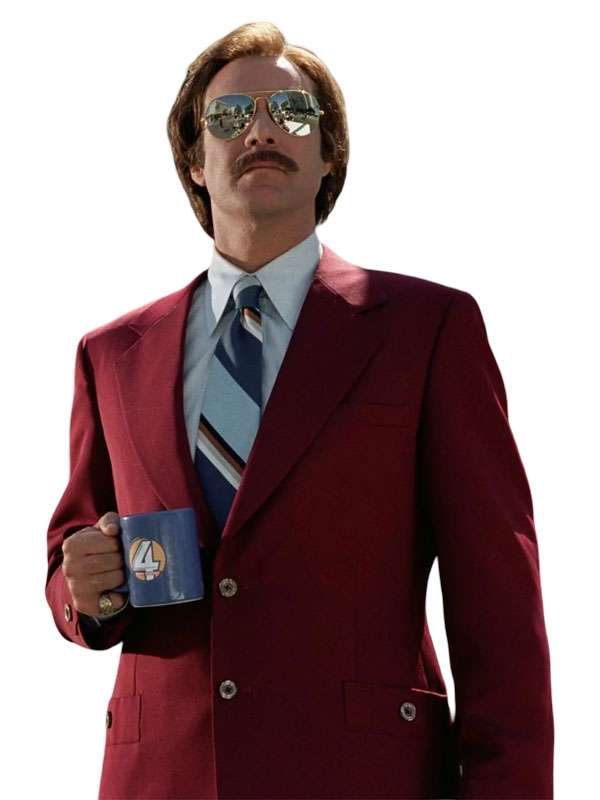 Ron Burgundy Anchorman Costume Suit