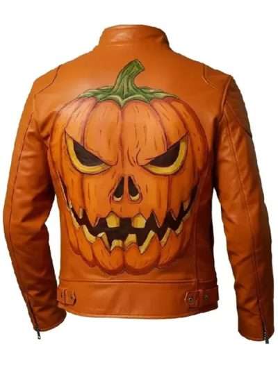 Men's Evil Jack-o’-lantern Leather Jacket