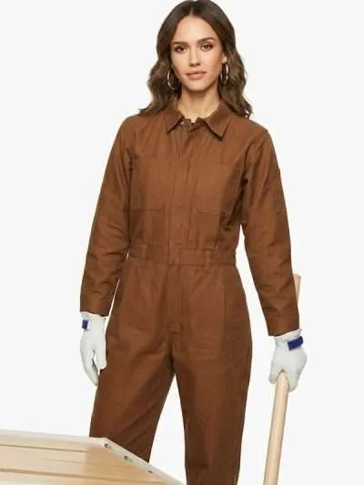 Honest Renovations S04 Jessica Alba Brown Jumpsuit