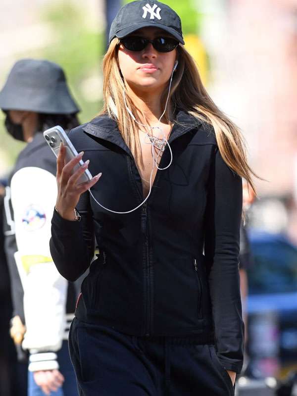 Tate McRae Street Style NYC Athleisure Jacket