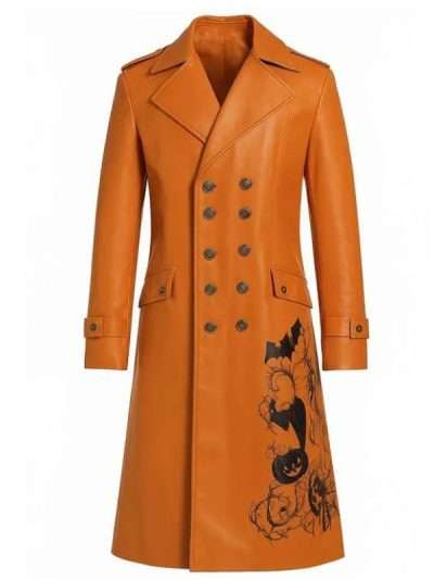 Halloween The Shadow Veil Long Leather Coat