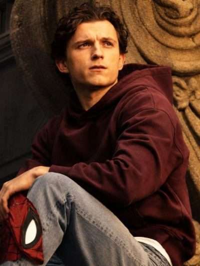 Tom Holland Spider-Man Brand New Day 2026 Maroon Pullover Hoodie
