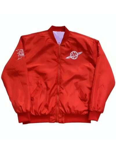 Red Pizza Planet Satin Jacket dor Adult
