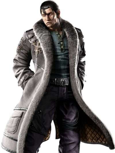 Tekken 8 Sergei Dragunov Grey Fur Leather Coat