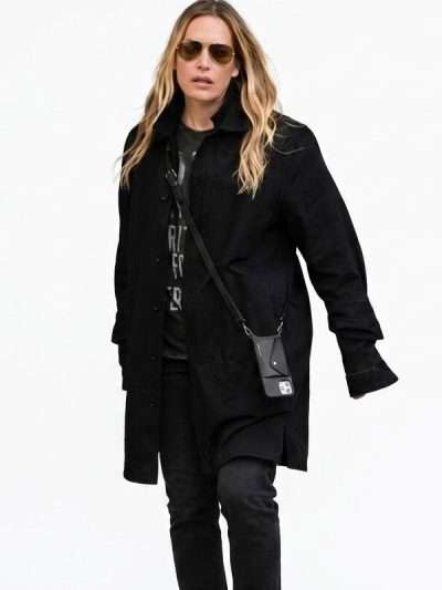 Piper Perabo Black Long Coat