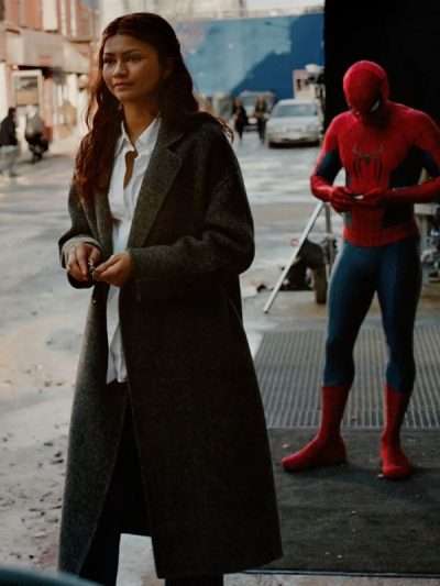 Zendaya Spider-Man Brand New Day 2026 Grey Wool Coat