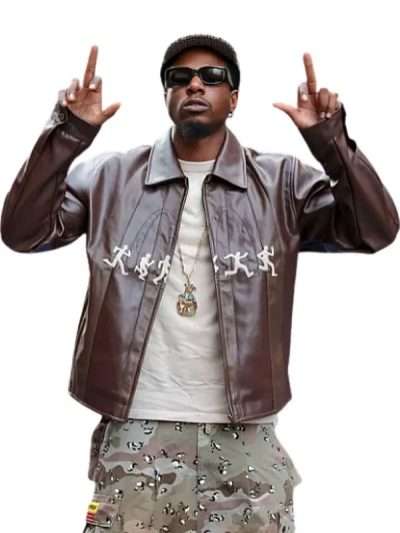 Joey Bada$$ 2026 Brown Leather Jacket