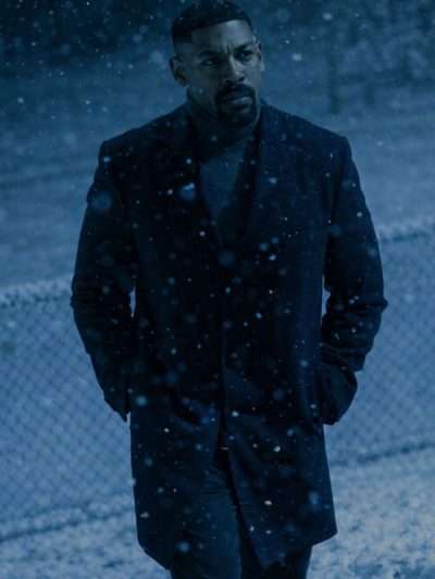 Aaron Pierre Lanterns 2026 Black Wool Coat