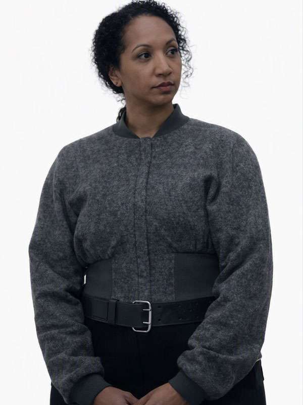 Silo S03 Alexandria Riley Grey Bomber Jacket