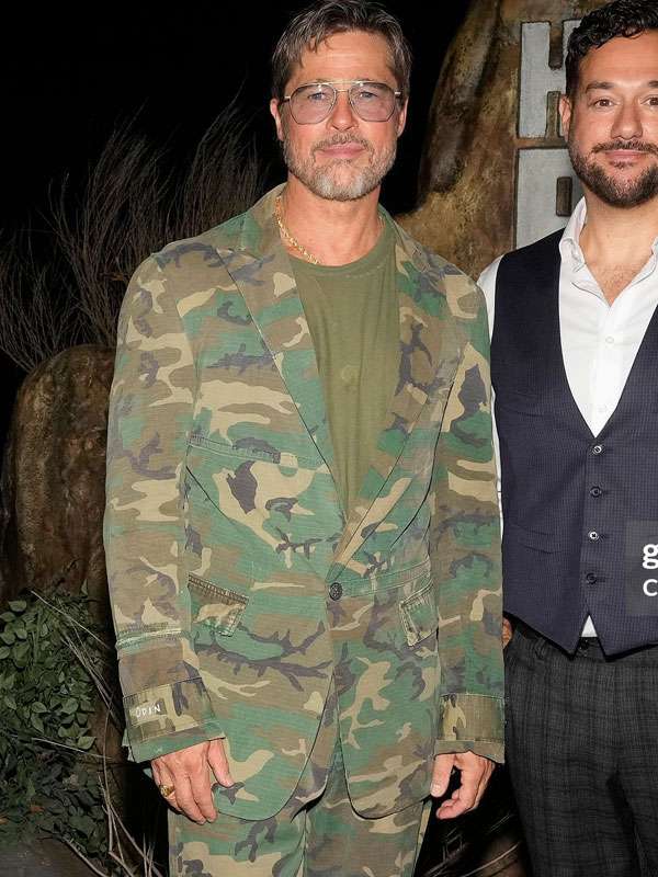 Brad Pitt Heart of the Beast Premiere 2026 Camouflage Suit