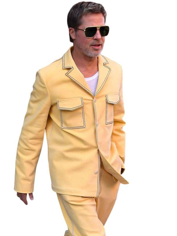Vintage Yellow Brad Pitt Suit