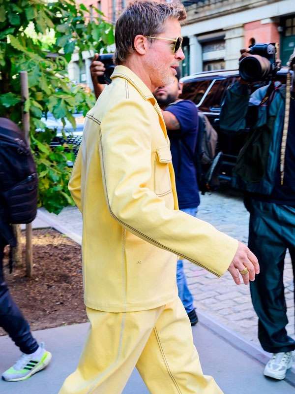 Brad Pitt Classic Yellow Suit