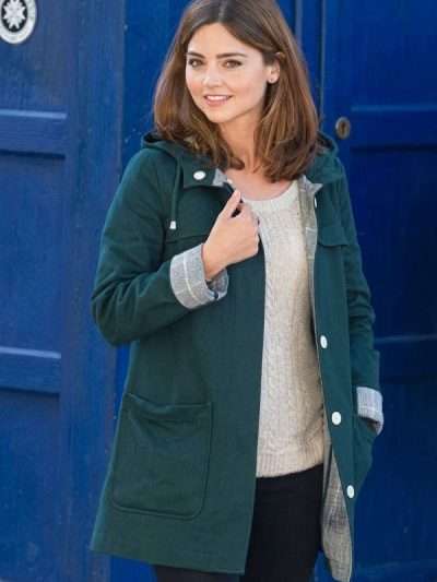 Clara Oswald Doctor Who S08 Green Hooded Coat