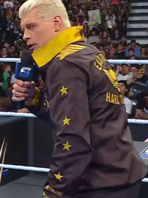 Cody Rhodes WWE Smackdown 2026 Black and Yellow Jacket
