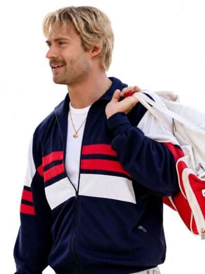 David Corenswet Mr. Irrelevant 2026 Blue Track Jacket