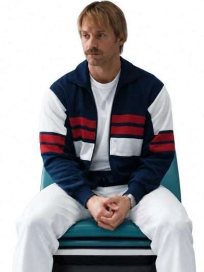 David Corenswet Mr. Irrelevant 2026 Blue Track Jacket