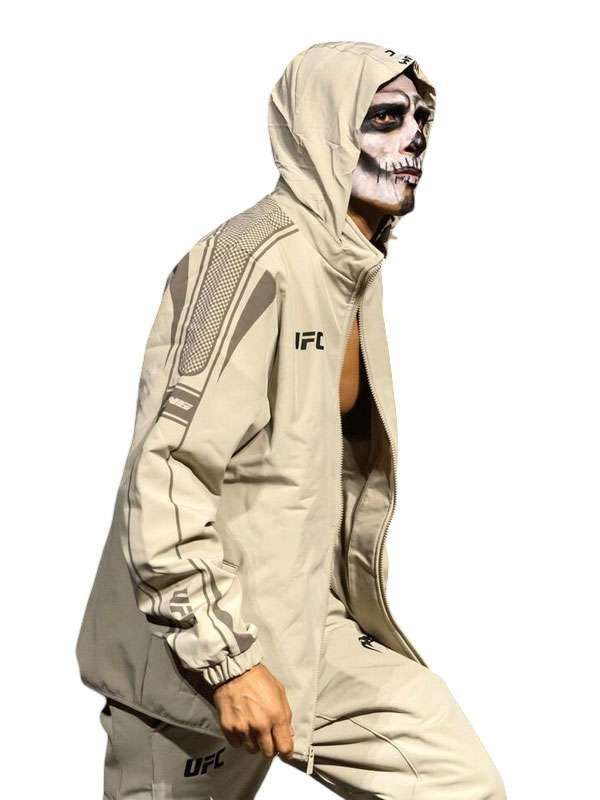 Edgar Chairez UFC 2026 Beige Track Jacket