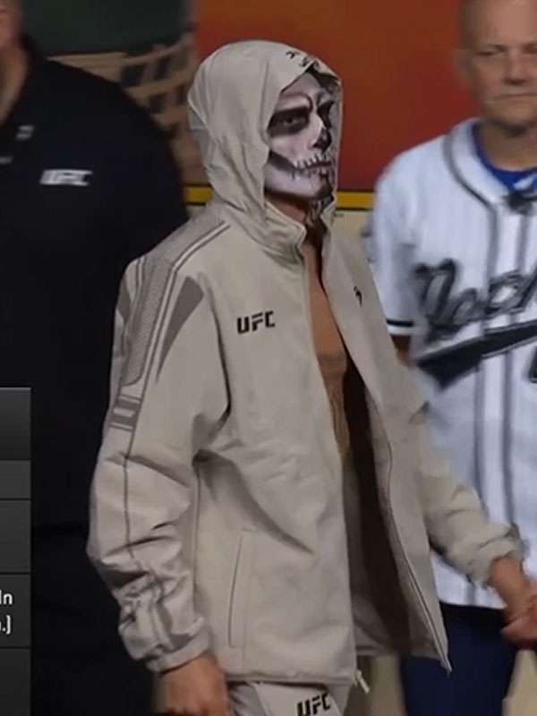 Edgar Chairez UFC 2026 Beige Hooded Jacket