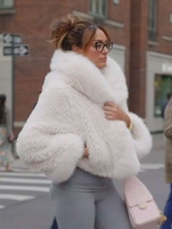 Emira D’Spain Next Gen NYC S02 White Shearling Fur Jacket