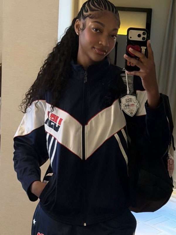 Angel Reese FIBA WWC 2026 USA Track Jacket - Image 2