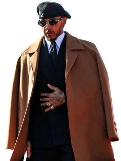 F1 Grand Prix Lewis Hamilton Brown Coat