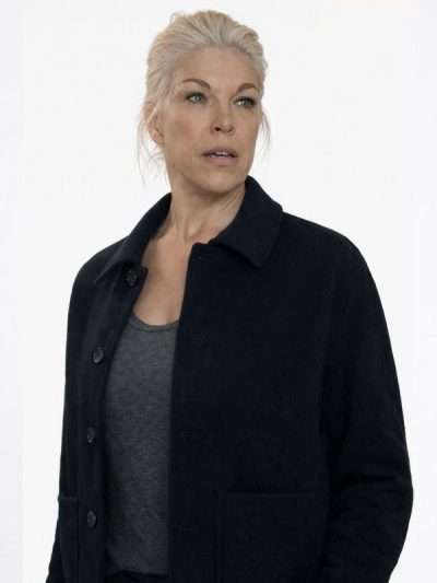 Hannah Waddingham Ride or Die 2026 Blue Wool Jacket