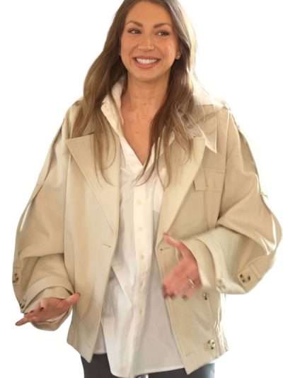 House of Stassi Stassi Schroeder Off White Trench Jacket