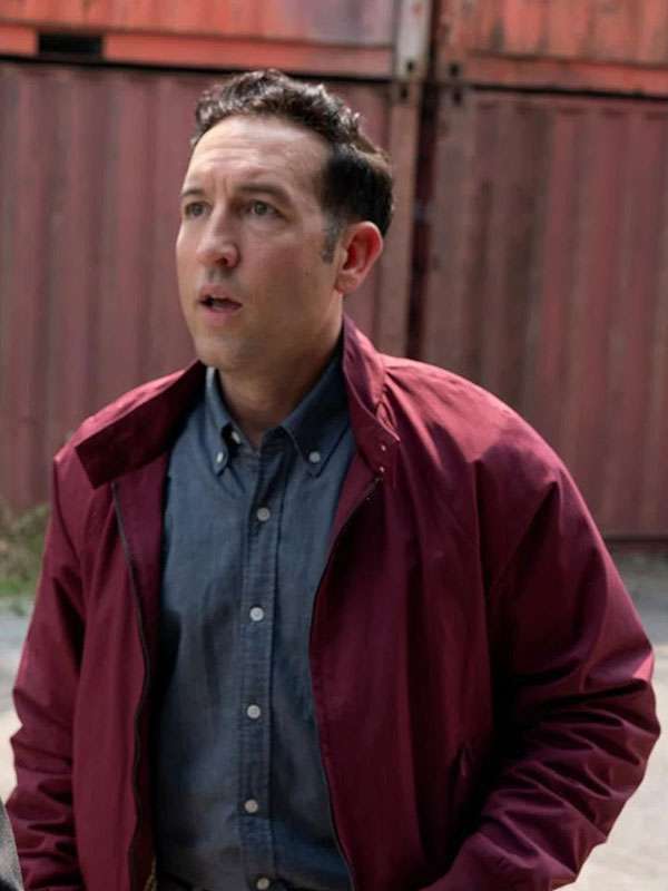 Jacob Merrick Reacher S04 Burgundy Bomber Jacket