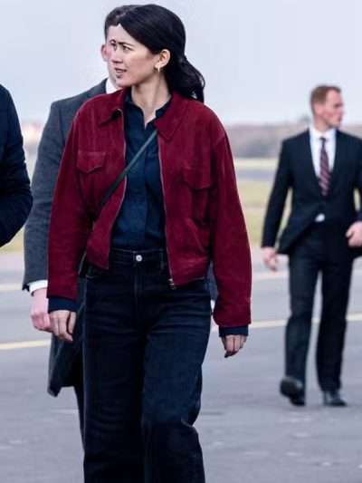 Silo S03 Jessica Henwick Red Suede Jacket