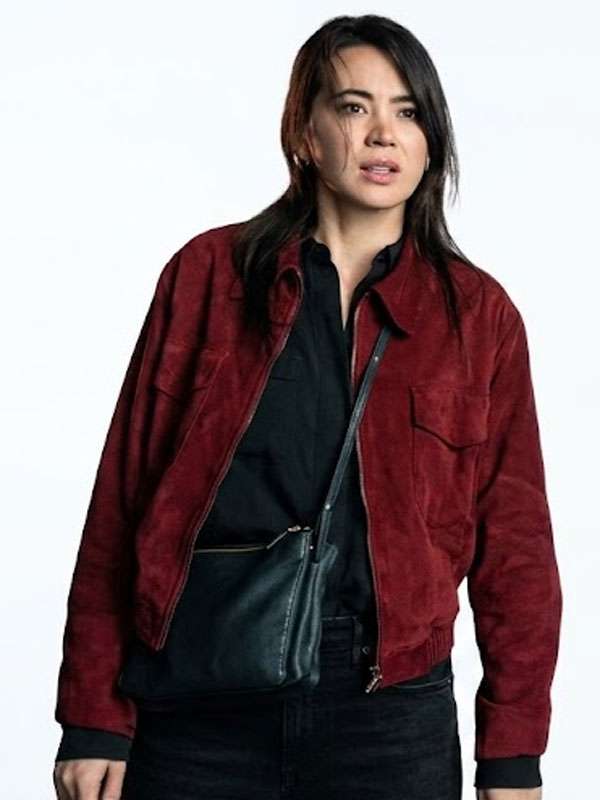 Silo S03 Jessica Henwick Red Suede Jacket