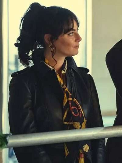 Kaya Scodelario The Gentlemen S02 Black Leather Jacket