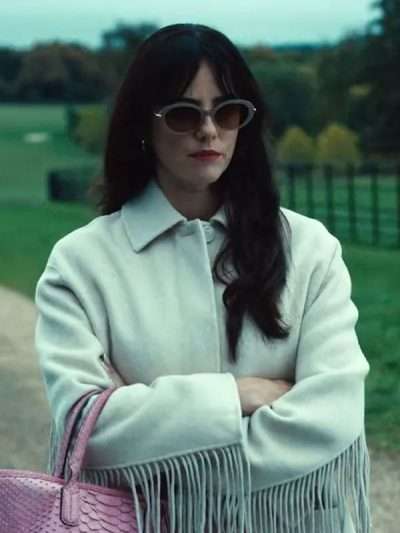 Kaya Scodelario The Gentlemen S02 Fringe Wool Coat
