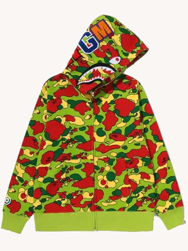 Kid Cudi CTAOP Charity 2026 Shark Camo Zip Up Hoodie