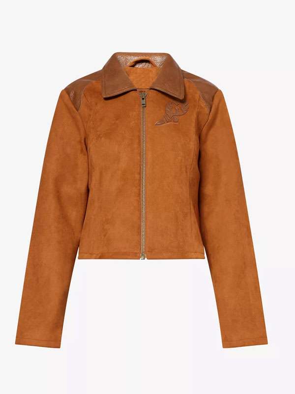 Margy El Sherif Ted Lasso 2026 Brown Suede Leather Jacket