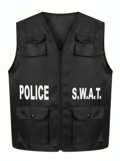 Black SWAT Costume Vest