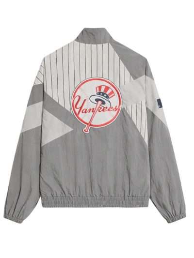 Kith New York Yankees Gray & White Pinstripe Track Jacket
