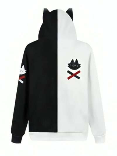 Ookami Mio Black and White Hoodie