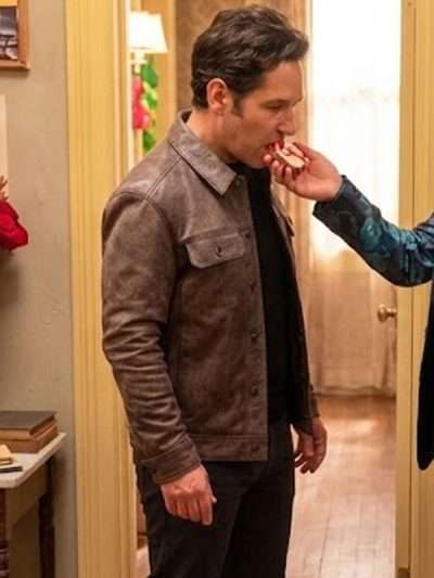Paul Rudd Only Murders in the Building S06 Brown Leather Jacket