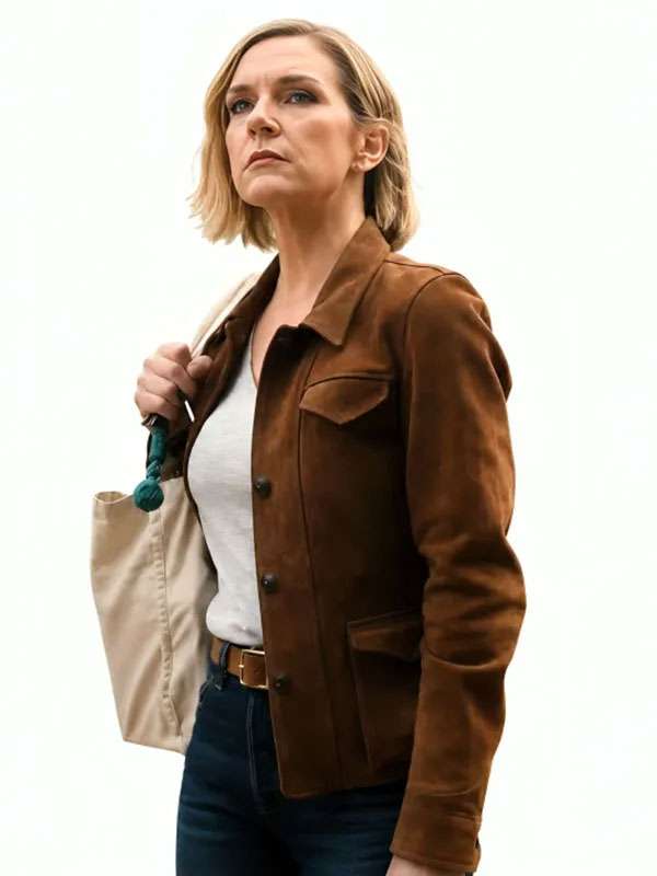 Stick S02 Rhea Seehorn Brown Suede Leather Jacket