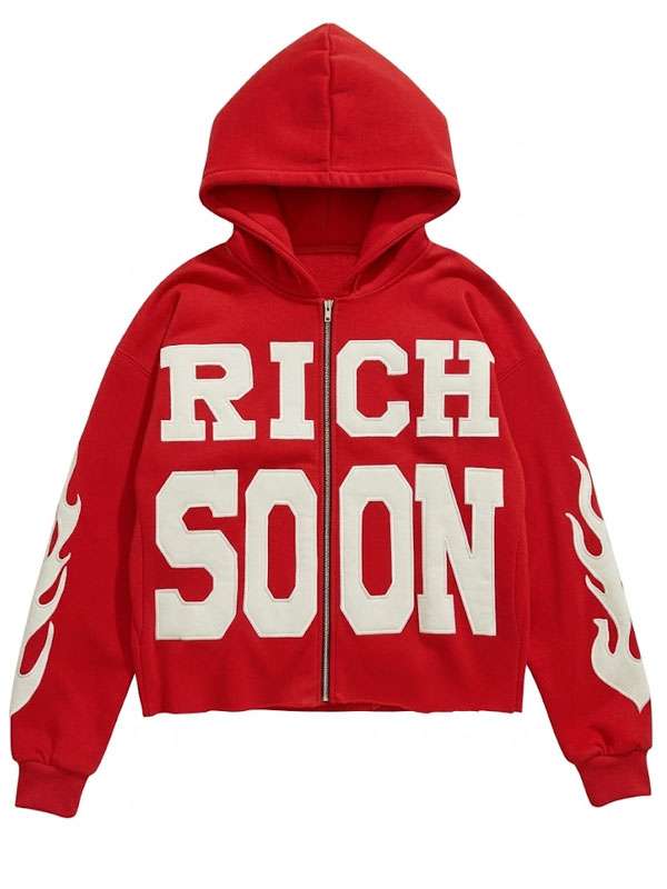 Rich Soon Graphic Red Hoodie