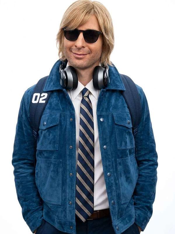 Chad Powers Russ Holliday Blue Suede Jacket
