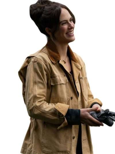 Silo 2026 Jessica Brown Findlay Tan Cotton Jacket