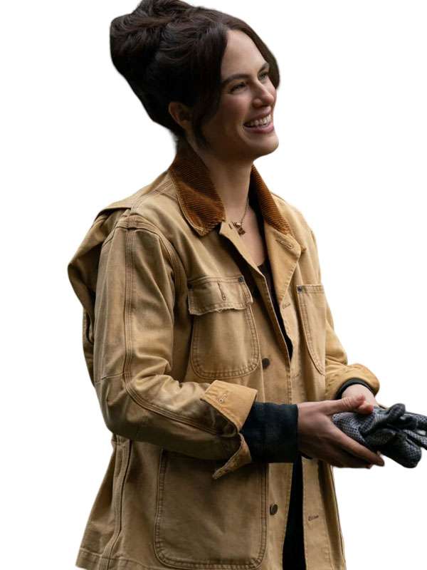 Silo 2026 Jessica Brown Findlay Tan Cotton Jacket
