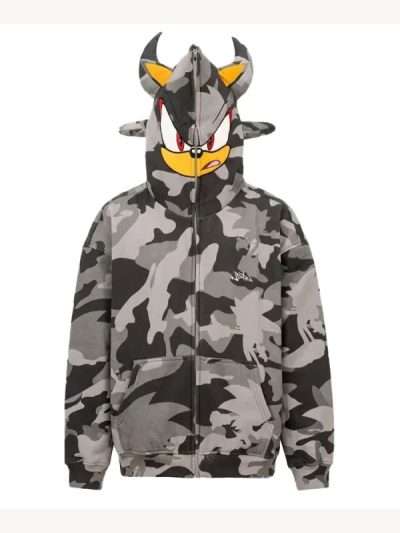 Sonic Shadow Grey Camo Hoodie