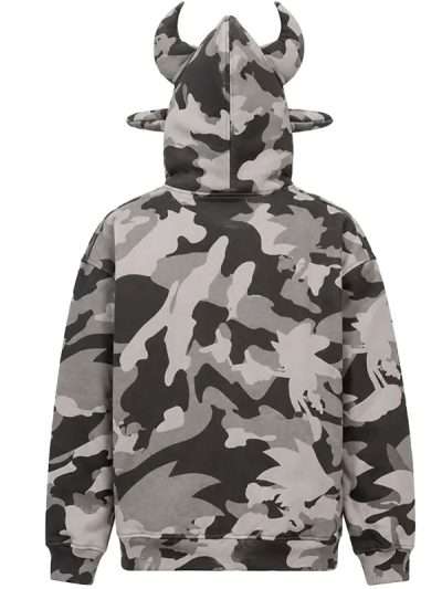 Sonic Shadow the Hedgehog Grey Camo Full Zip Hoodie